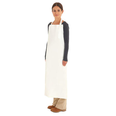 AlphaTec 56-800 Series Apron, 34 in W x 50 in L, Polyurethane, White