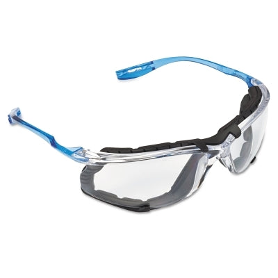 3M 11872-00000-20 Virtua CCS Protective Eyewear, Clear Polycarbonate Lens, Anti-Fog, Clear Plastic Frame, Light Blue Temple