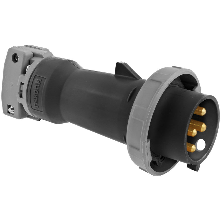 Pin and Sleeve Plug, Watertight, 60A, 600V, 3P4W, Nylon