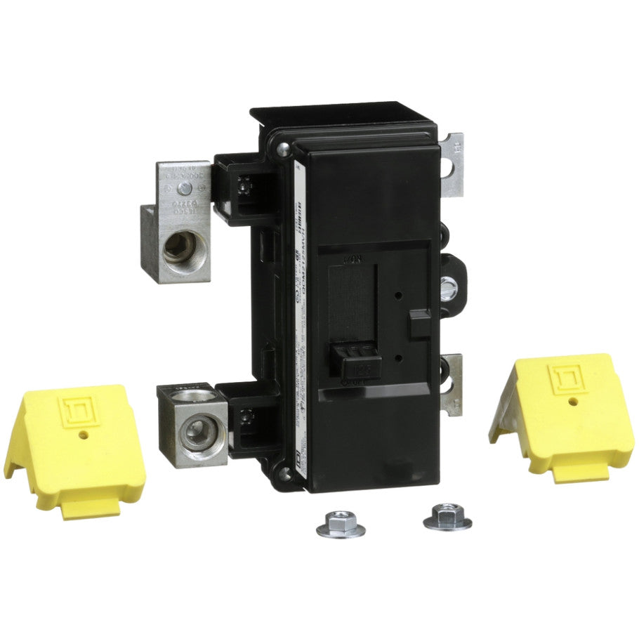 Main breaker, QO, 100A, 2 pole, 120/240VAC, 22kA, bolt on mount, for metering devices