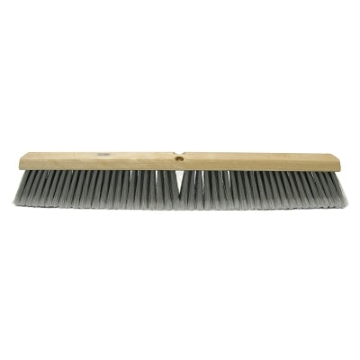 Flagged Silver Polystyrene Fine Sweep Brush, 36 in Hardwood Block, 3 in Trim L