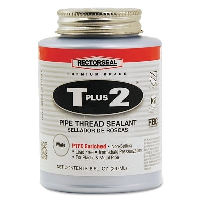 T Plus 2 Pipe Thread Sealants, 1/2 Pint Can, White