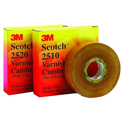 3M 107118 Varnished Cambric Tape 2510, 2 in x 36 yd, Yellow