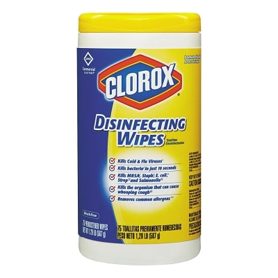 Disinfecting Wipes, 7 x 8, Lemon Fresh, 75/Canister