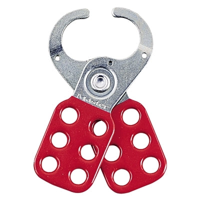 Safety Lockout Hasps, Steel, 2-3/8 in W x 5 in L, 1-1/2 in Jaw dia
