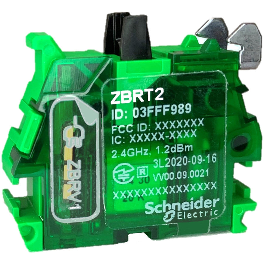 Double actions (up/down) transmitter for wireless and battery less pushbutton