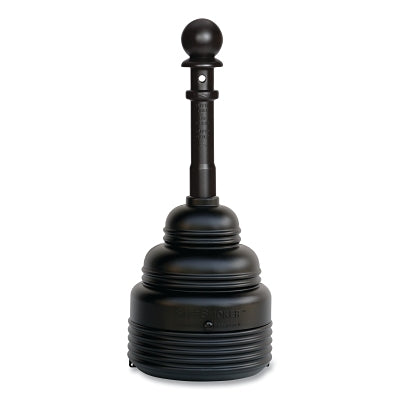 SafeSmoker Cigarette Receptacle, 1208, 4 gal, 17-1/4 in dia, 43-1/4 H, HDPE, Black