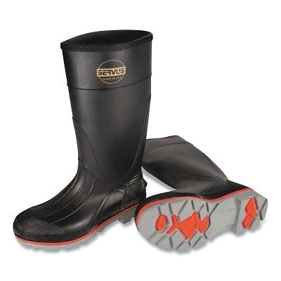 XTP XTRA TRACTION Boots, Plain Toe, Size 7, PVC, Black/Gray