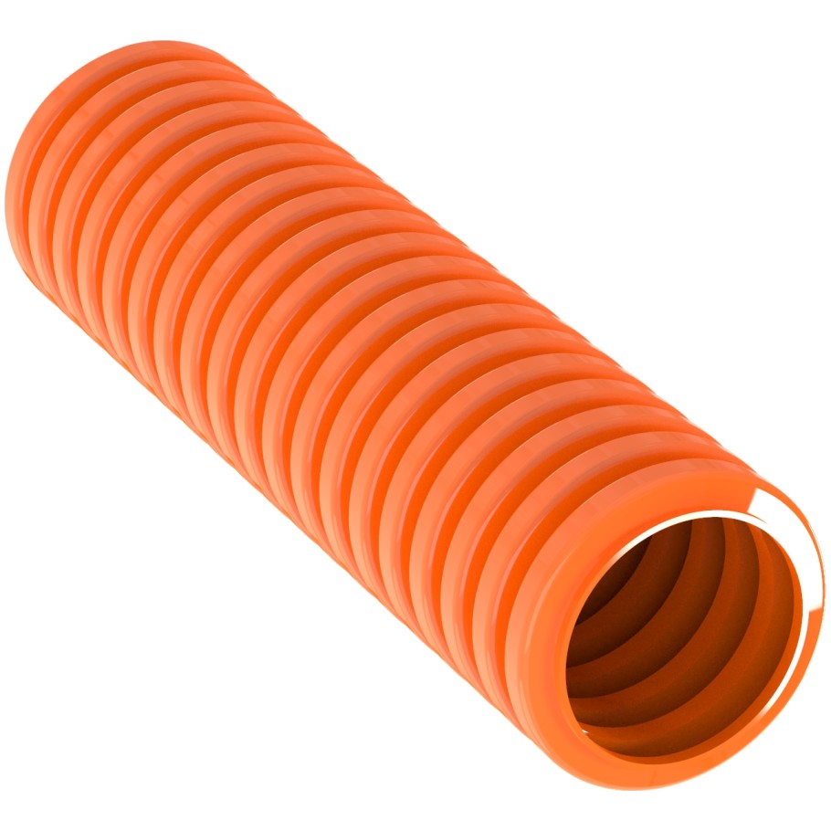 Slit Wall Corrugated Loom Tubing, Orange, 100 ft. x .51 in. Dia.