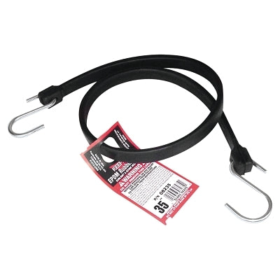 EPDM Rubber Strap, Zinc-Plated Steel Hooks, 24 in L