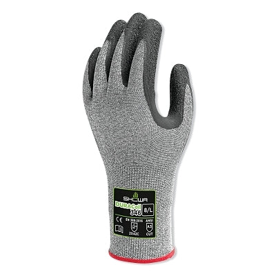 Natural Rubber Latex, Cut Resistant Gloves, Size M, A3 ANSI/ISEA Cut Level, Gray