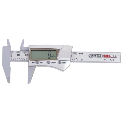 Digital/Fraction Electronic Caliper, 0 to 3 in, Steel