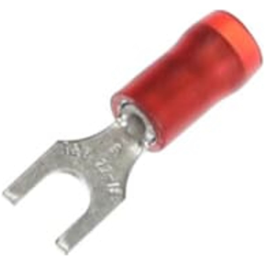 Sta-Kon RA Series Nylon-Insulated Fork Terminal, 22-16 AWG,  6