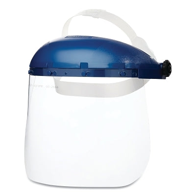 390 Series Single Crown, Window and Pin-Lock Headgear, Ratchet, Blue/Clear, 12 in L x 8 in H