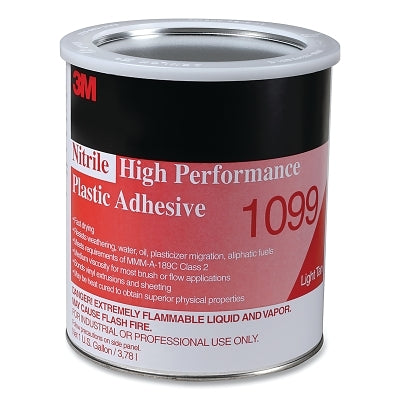 3M 021200-19813 Nitrile High Performance Plastic Adhesive 1099, 1 gal, Can, Tan