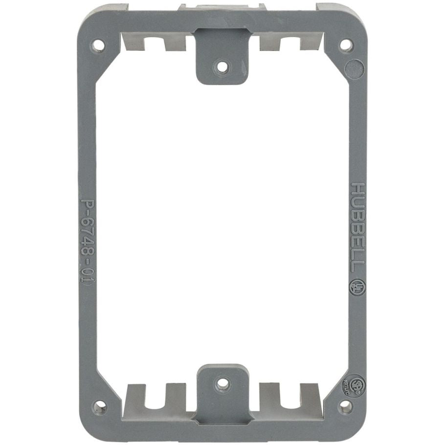 1-Gang Mounting Collar for Non-Metallic Tile Flanges, Gray