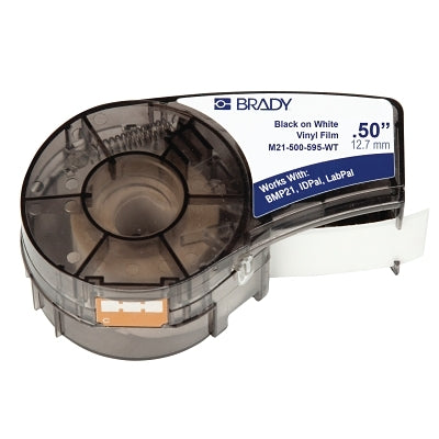 BMP21 Mobile Printer, ID PAL & LABPAL Label Printer Label, 21 ft L x 1/2 in W, Black on White