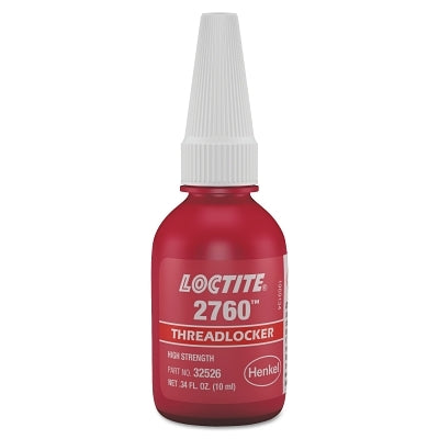 2760 Threadlockers, Primerless High Strength, 10 mL, Red