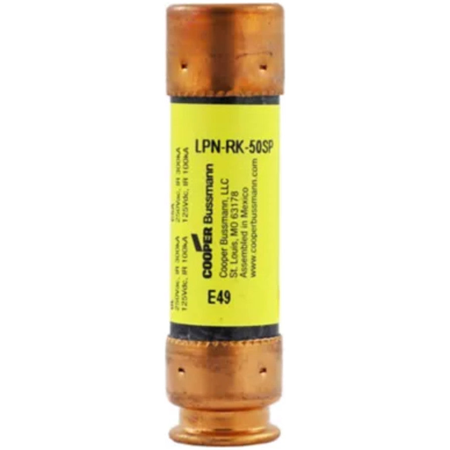 Low Peak LPN-RK-SP Series Class RK1 Time Delay Fuse, Dual-Element, Current-Limiting, 50A, 250Vac/125Vdc