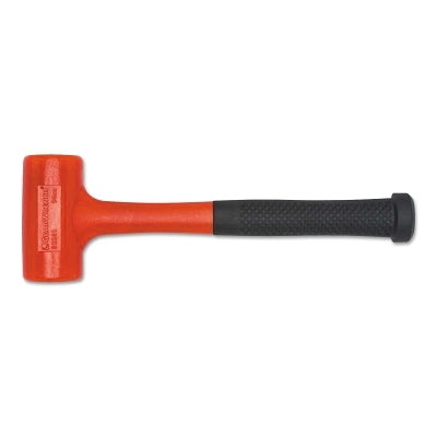 Dead Blow Hammer with Polyurethane Head, 18 oz Head, 11.3 in Handle, Red/Black