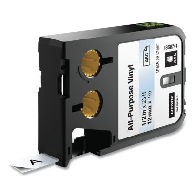 XTL Label, 1/2 in W x 23 ft L, Black on White