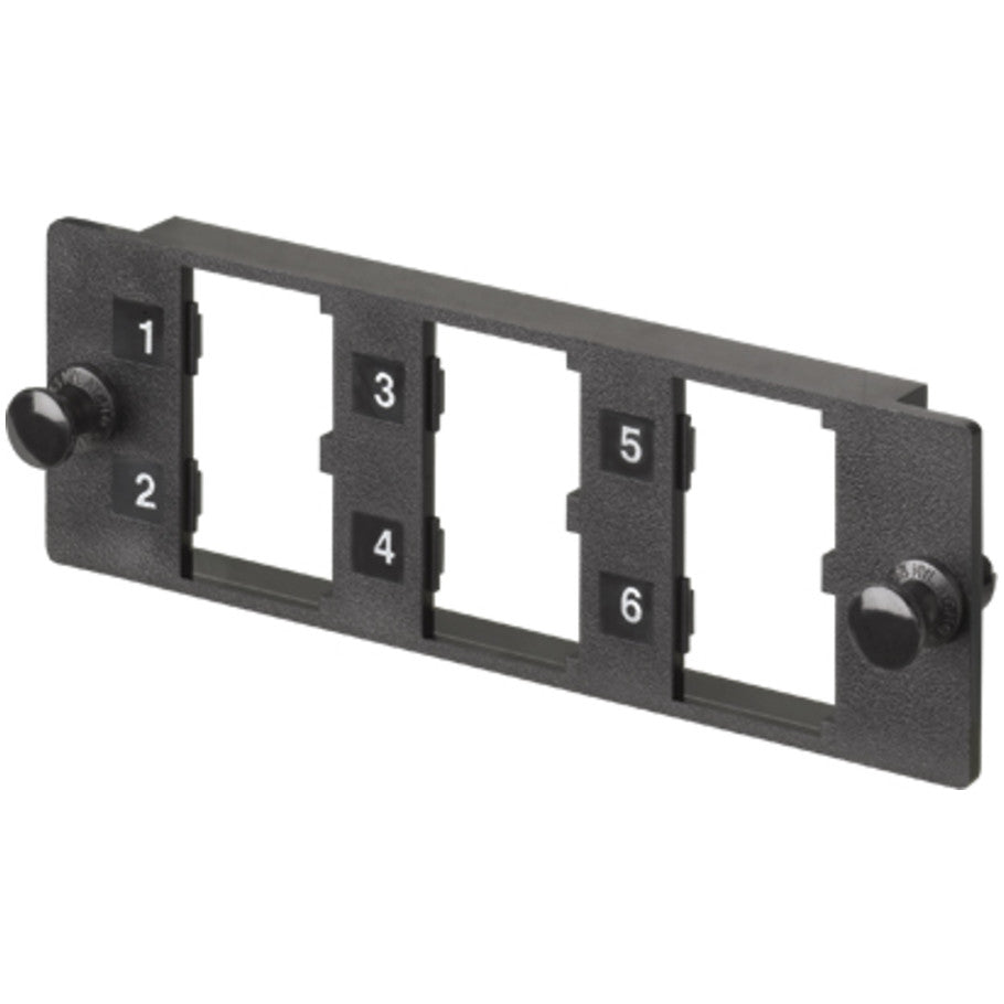 Opticom, Multimedia Modular Panel, 6-Fiber, ABS Plastic, Black