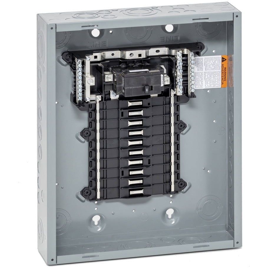 QO Load Center, PLug-On Neutral, Main Breaker, NEMA 1, 100A, 1-Phase, 20 Space