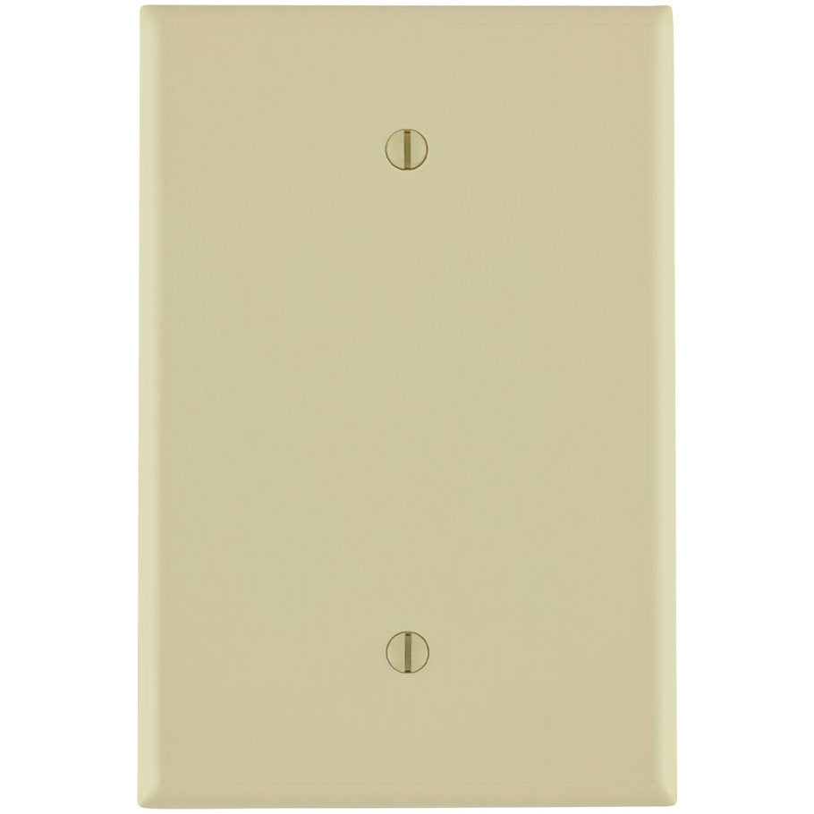 Thermoset 1 Gang Box Mount Oversized Blank Wall Plate, Ivory