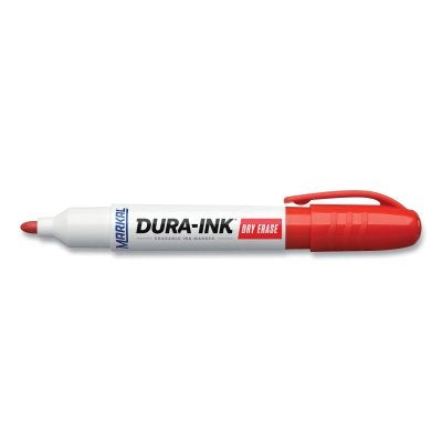 Dura-Ink Dry Erase Marker, Red, 1/8 in, Felt