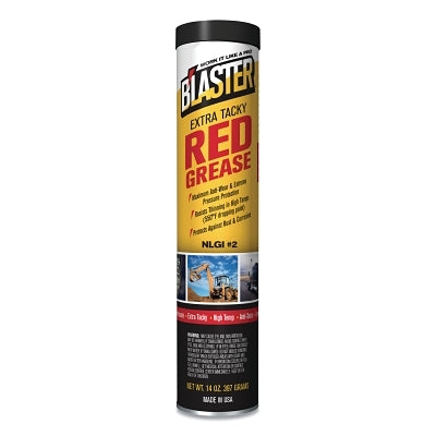 Extra-Tacky Red Grease, 14 oz, NLGI 2