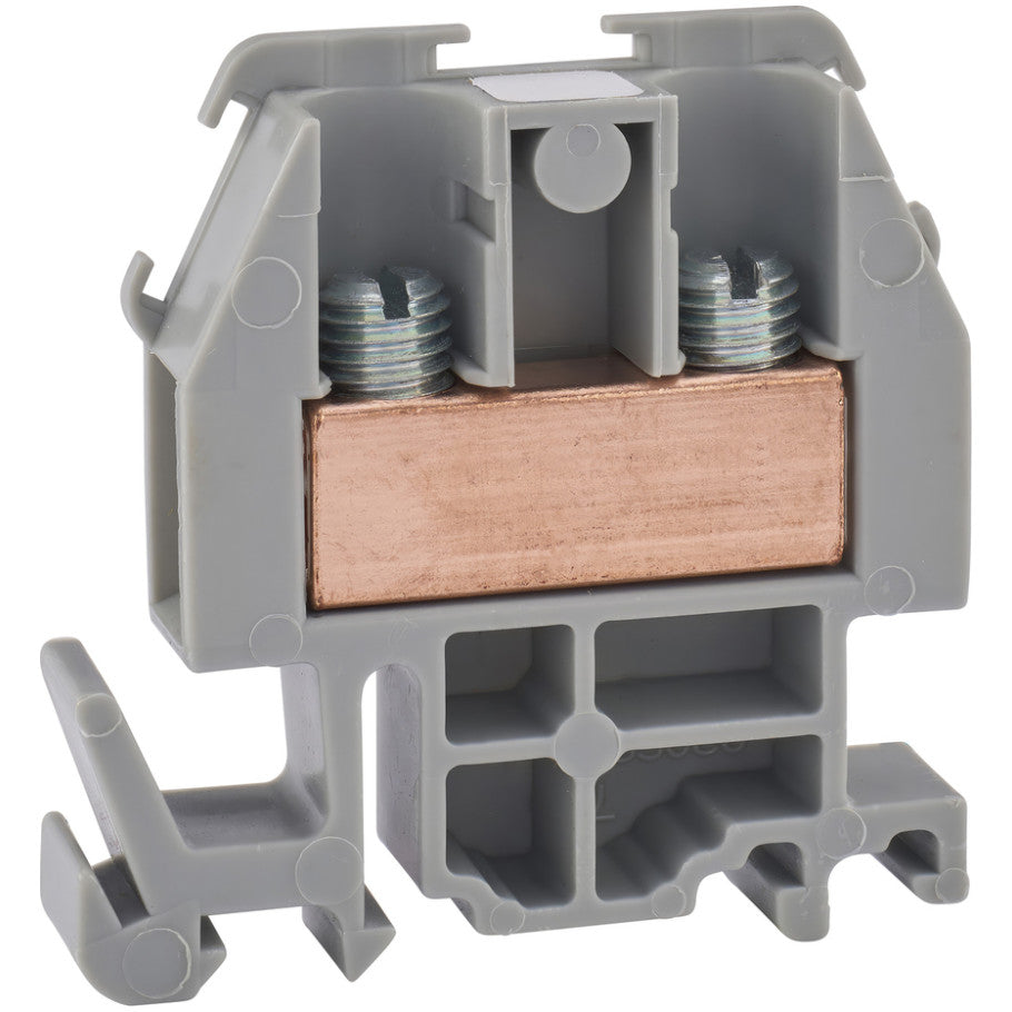 Terminal block, Linergy, box lug connector, gray colored block, 60A, 600V