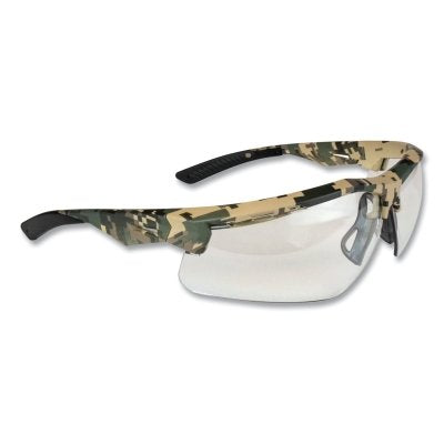 Thraxus Safety Glasses, Clear Lens, Polycarbonate, Anti-Fog Coating, Digital Camo Frame