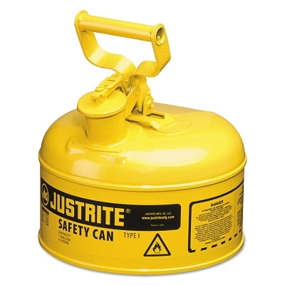 Type l Steel Safety Can, Diesel, 1 gal, Yellow, Includes SS Flame Arrestor/Swinging Handle