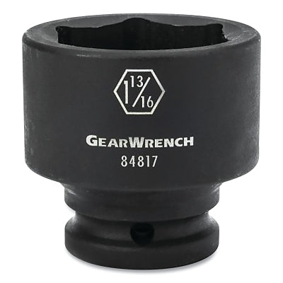Impact Socket, 3/4 in Drive Size, 1-3/8 in Opening Size, 6-point, Standard Length