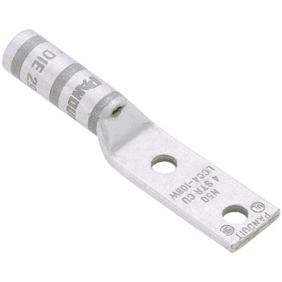 Long Barrel Flex Lug, 2-Hole, 6 AWG, Blue