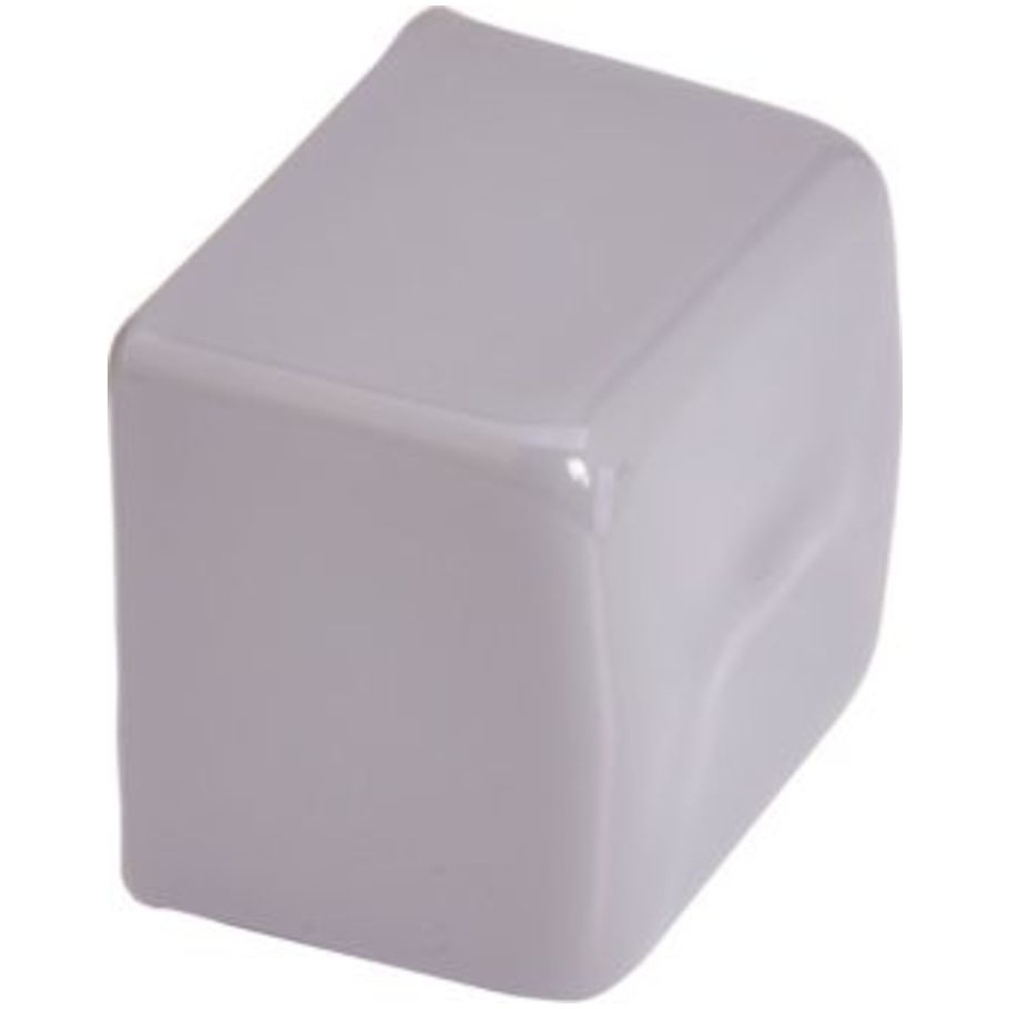 B822 PVC Channel End Cap, White