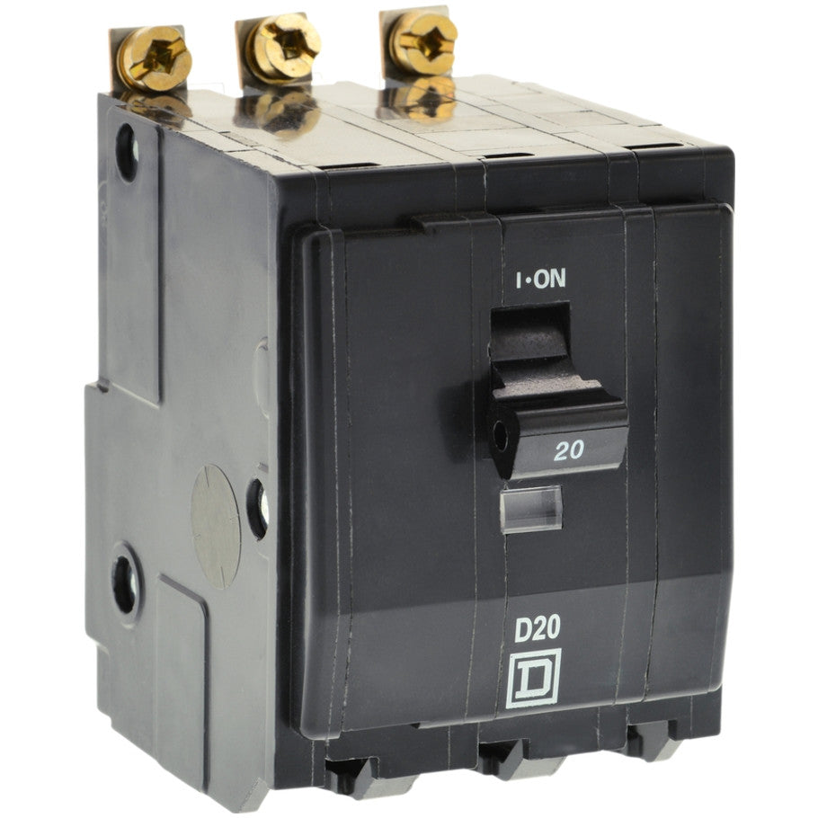 Mini circuit breaker, QO, 63A, 3 pole, 240/415VAC, 3kA, bolt on