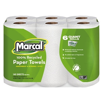 100% Recycled Roll Towels, 5 1/2 x 11, 140/Roll