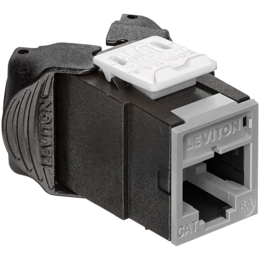 Cat 6a Component-Rated UTP QuickPort Connector, UL94V-0, Gray