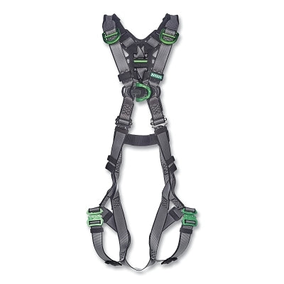 V-FIT Full-Body Harness, Back/Chest/Shoulder D-Rings, Super XL, QC Chest/Leg Strap Buckles, No Padding