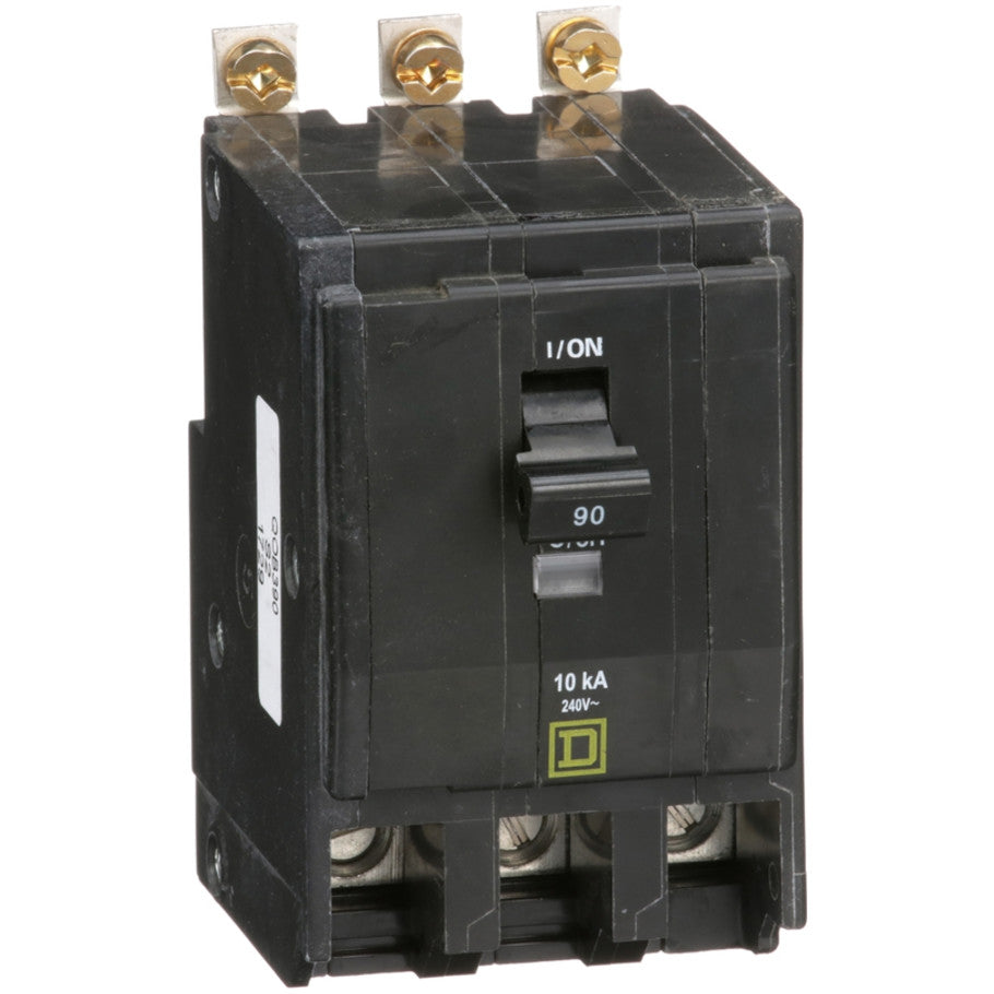 QOB Miniature Circuit Breaker, Bolt On, 3 Pole, 90A, 120/240V, 10kA