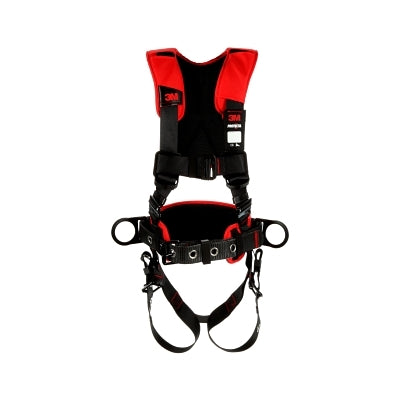 3M 1161207 Protecta Construction Style Positioning Harness, Comfort, D-Rings, Leg Buckles, SLR Adaptor, X-Lg, Pass-Through Chest Conn