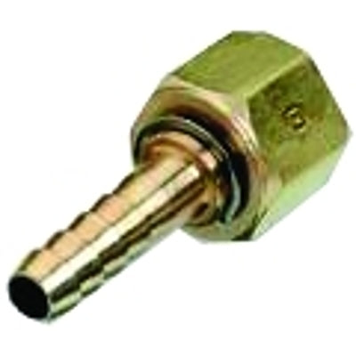 Brass Hose Adaptors, Female Swivel/Barb, B-Size, RH