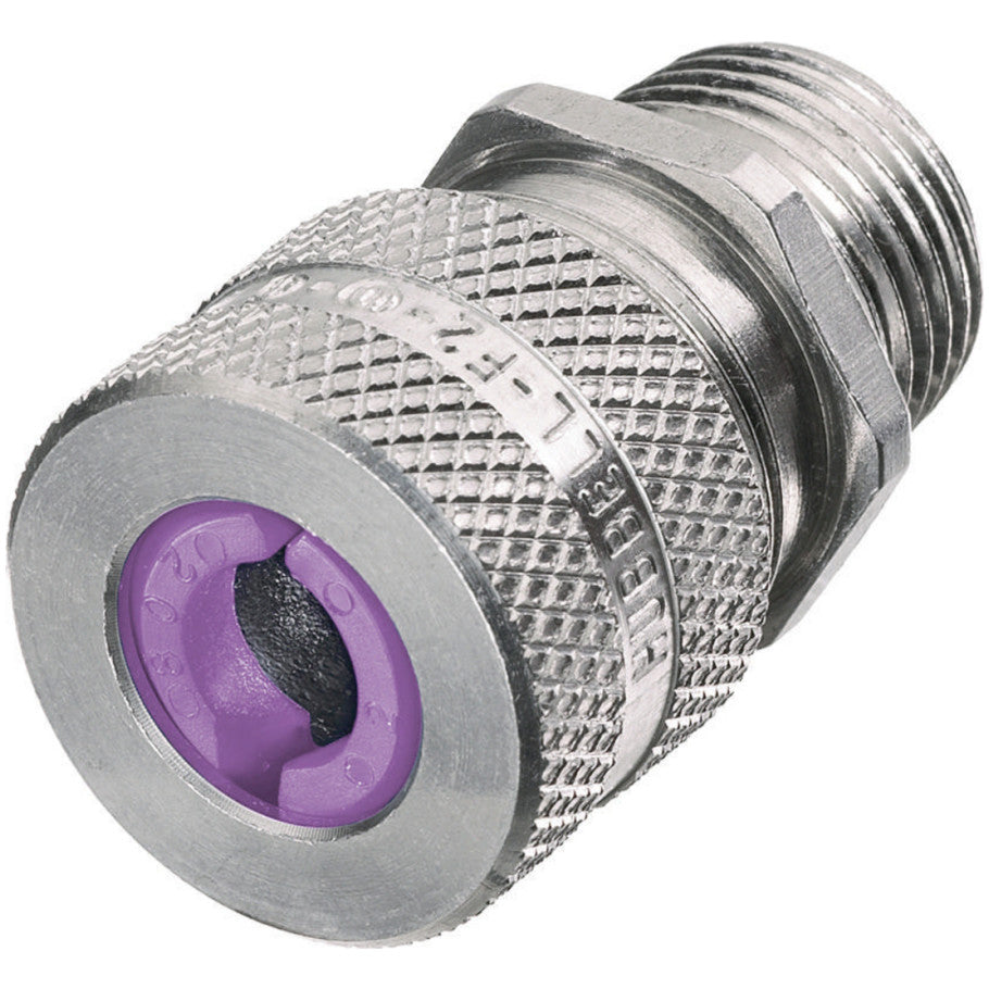 Kellems Strain Relief Cord Connector, Aluminum, Straight, Male, Liquid Tight, 0.75 to 0.88 in., 1/2 in.
