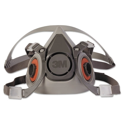 3M 6200 Half Facepiece Reusable Respirator 6000 Series, Medium, Resist Gases, Vapors, Particulates, Adjustable Strap, TPE