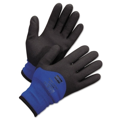 NorthFlex Cold Grip Coated Gloves, Small, Black/Blue