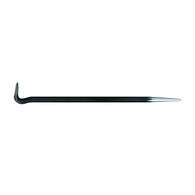 Rolling Head Pry Bars, 3/8" Hex, Right Angle Chisel; Straight Tapered Tip, 9"