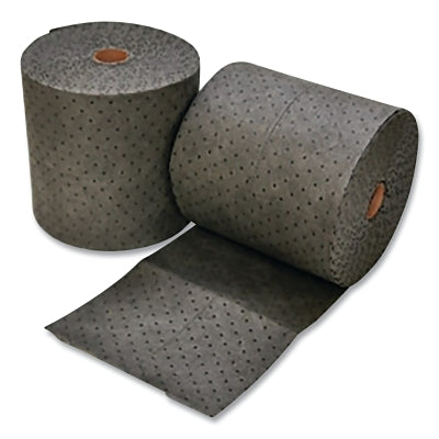 Sorbent Pads and Rolls, 150 ft L x 16 in W, Universal, Premium, Three-Ply, Gray, Roll