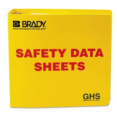 GHS Safety Data Sheet Binders, English, 3 in, Yellow