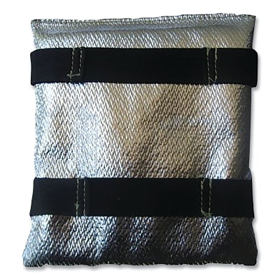 Aluminized Back-Hand Pad, 556 Carbon DuPont Kevlar, 5 in W x 7 in H, Super Premium Triple Layer, Silver